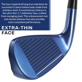PGF Mustang Horsepower Pro driving iron groove detail illustrating spin potential