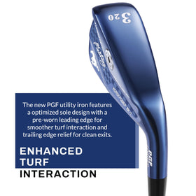 PGF Mustang Horsepower Pro driving iron shaft and grip view focusing on balance and feel