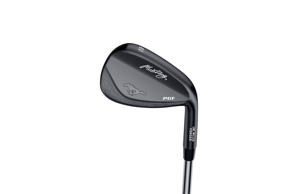 PGF Mustang sand wedge blade profile highlights precision for consistent contact.