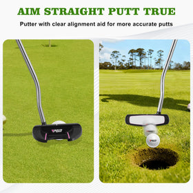 PGM mallet putter with ball retrieval for quick after-putt pickups.
