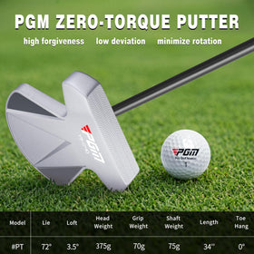 PGM 34 center-shaft design promotes natural stability and consistent face square.