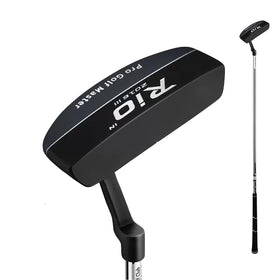 PGM 34-inch putter head close-up showing precision design for steady strokes.