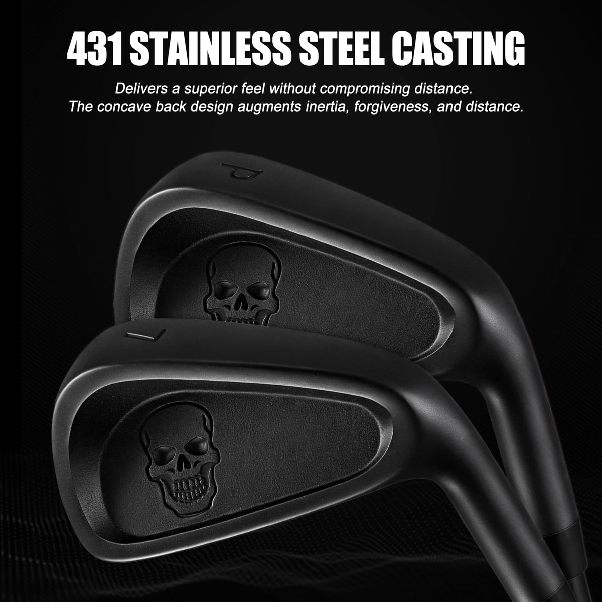 PGM 7 iron face grooves close-up for precise spin and stopping power.