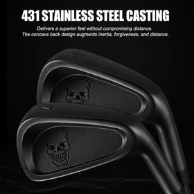 PGM 7 iron face grooves close-up for precise spin and stopping power.