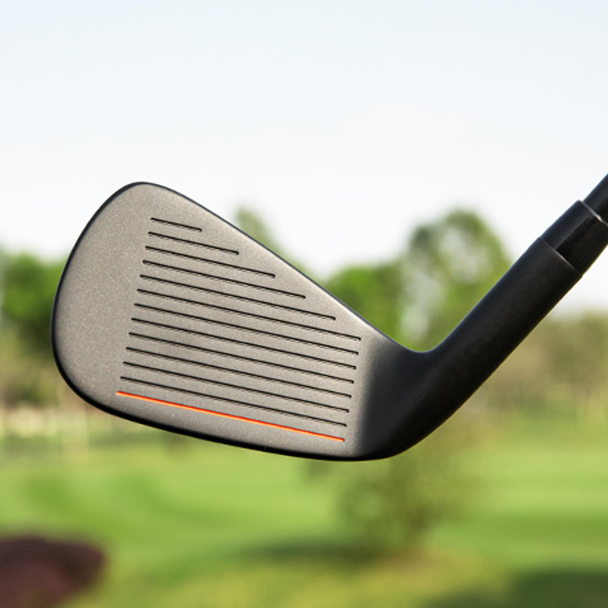 PGM 7 iron in hand demonstrates smooth swing for all levels.
