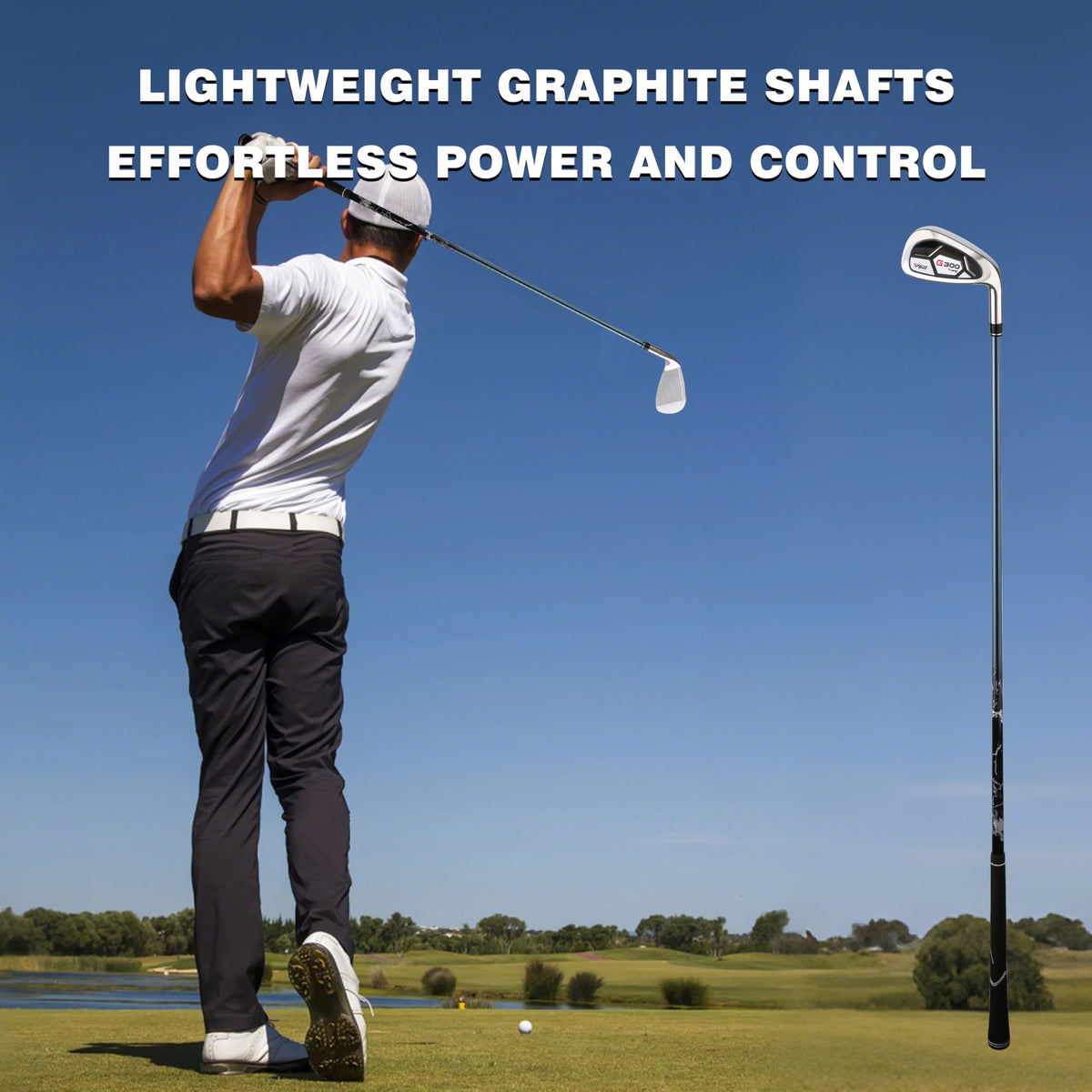 PGM 8 Iron stainless steel head delivers solid feel and reliable performance
