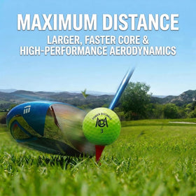 PGM Distance hot pink glossy ball improves spotting in greenside light