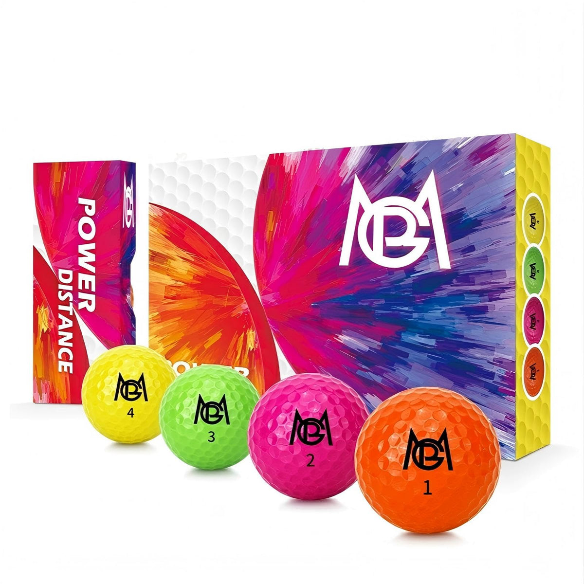 PGM Distance orange glossy ball for quick tracking on sunny fairways