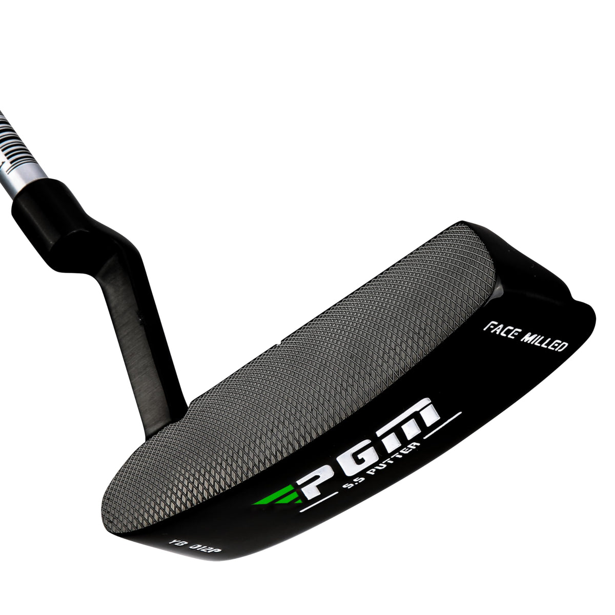 PGM Golf Club Putter head close-up shows CNC engraving for precision