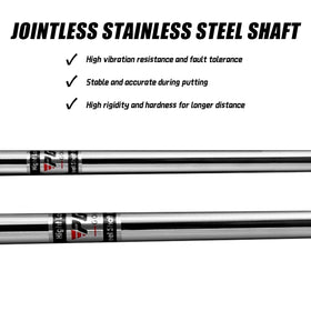 PGM Golf Club Putter seamless steel shaft for durable, steady strokes