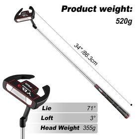 PGM Golf Putter's bold alignment guide helps target alignment.