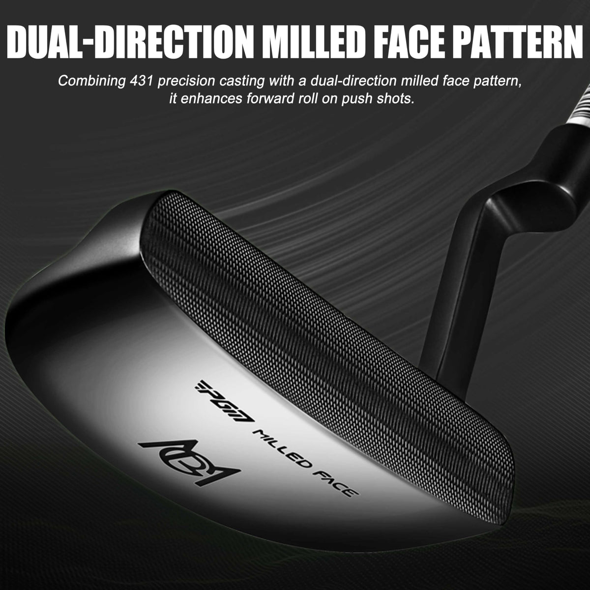 PGM Golf Putter clear alignment line helps target setup with accuracy.
