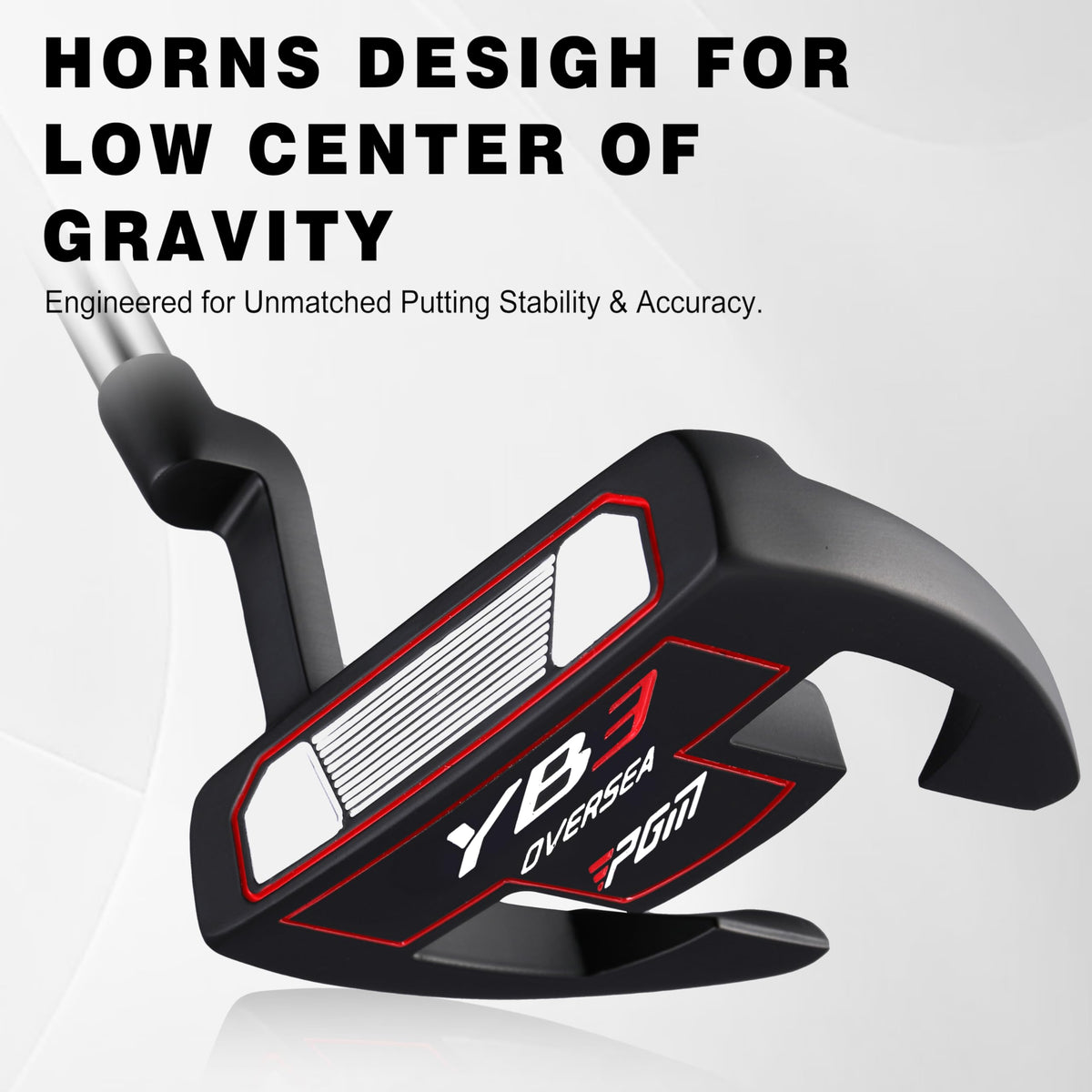 High-MOI mallet head resists twisting for straighter putts.