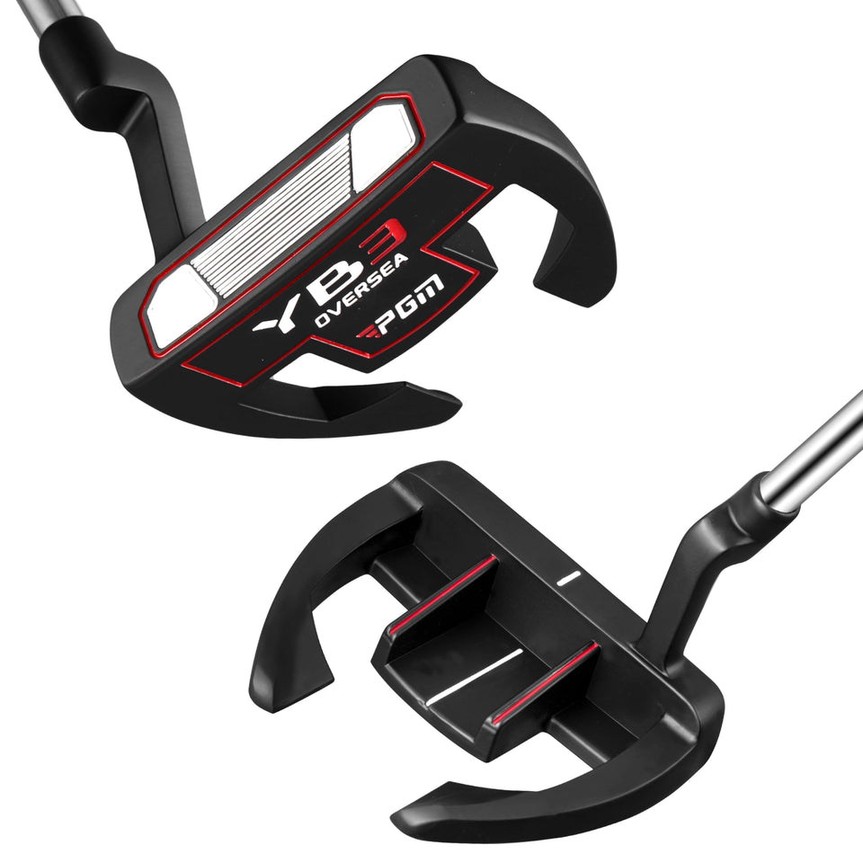 PGM Golf Putter with stepped shaft reduces torque for smoother strokes.