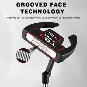 PGM Putter with low center of gravity promotes smoother rolls.