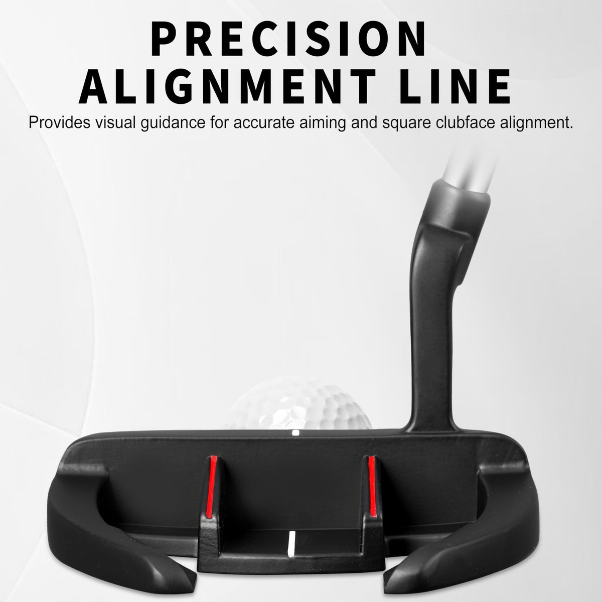 PGM putter’s single-line alignment aids precise aiming.