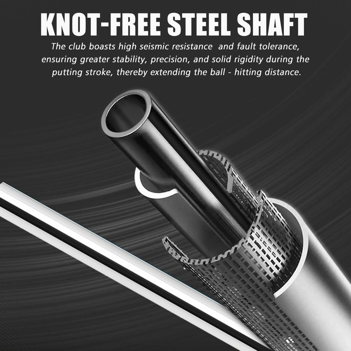 PGM Golf Putter 431 stainless with ultra-low CG improves energy transfer.