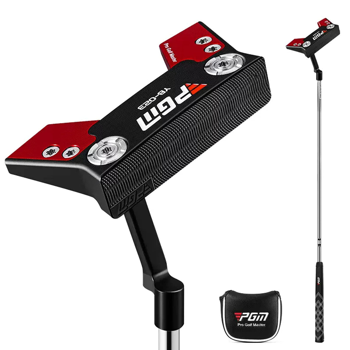 PGM golf putter with headcover for quick alignment and protection