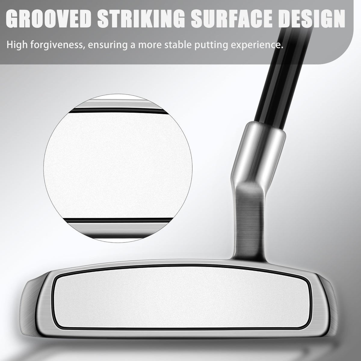 PGM Stainless steel head provides durability and consistent feel.