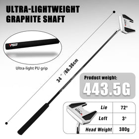 PGM Golf Standing Putter stainless steel head for durable, consistent performance