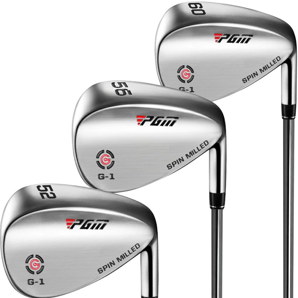 PGM wedge 52-degree for forgiving bunker escapes.