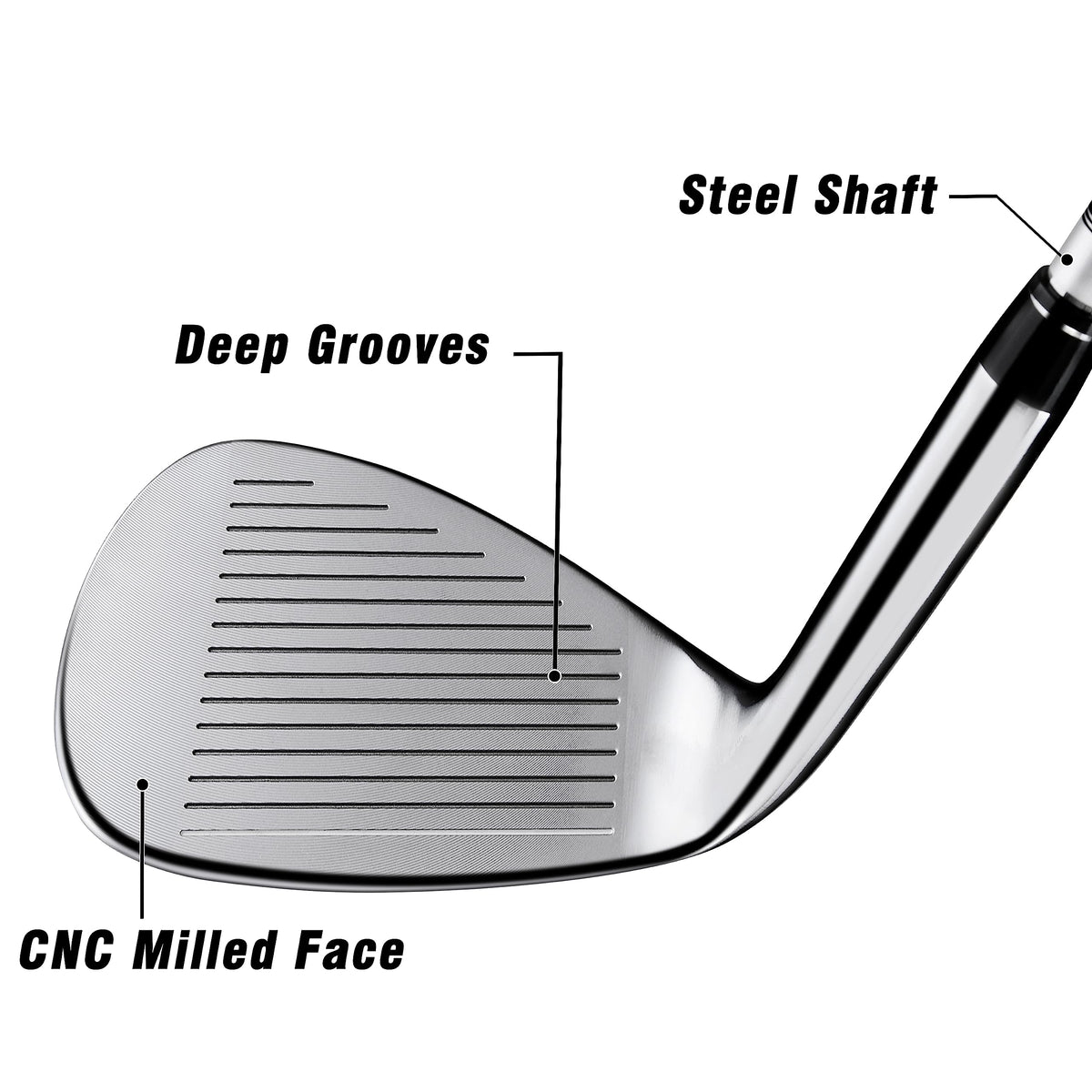 PGM wedge 56-degree for versatile bunker and approach shots.