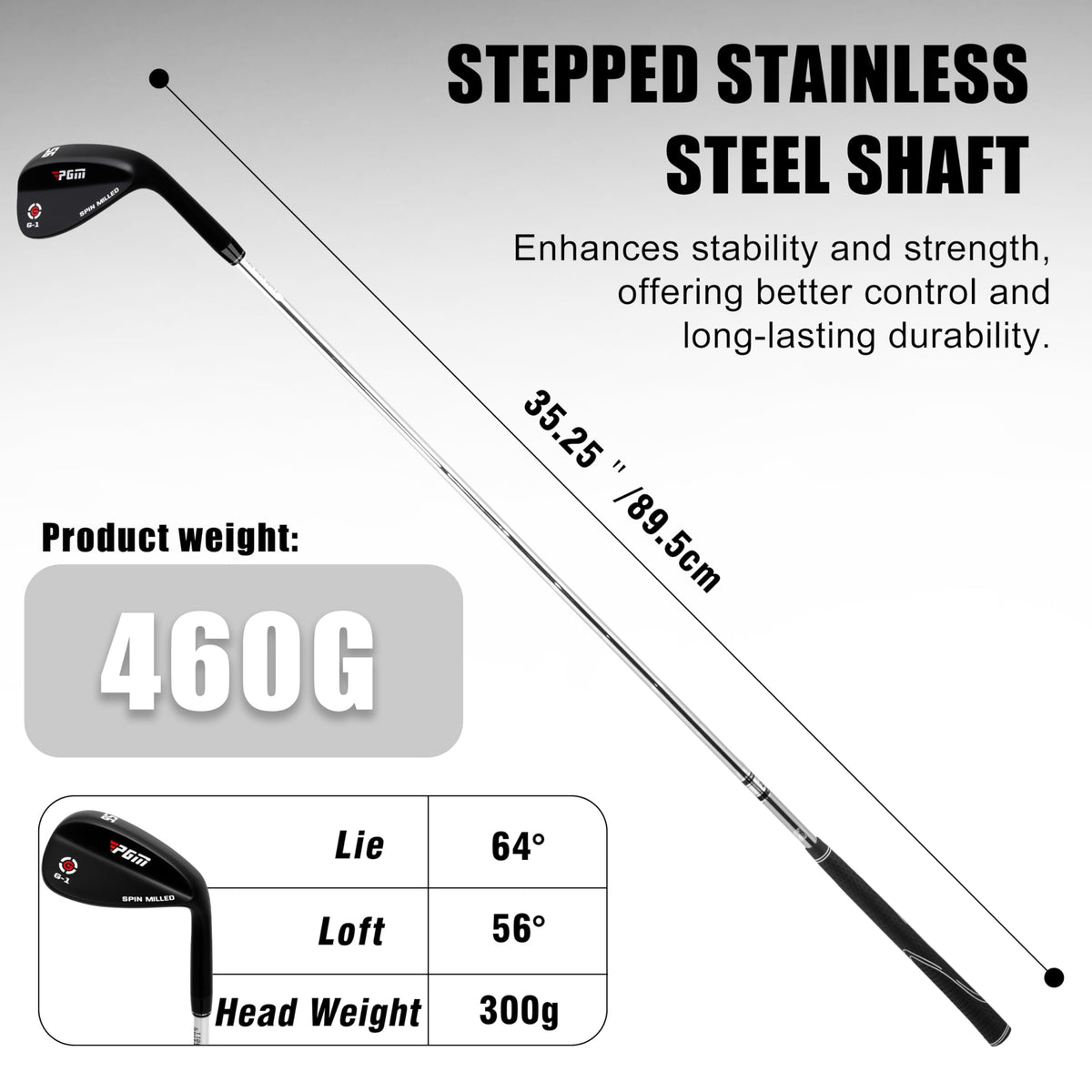 PGM Golf Wedge 60-degree for stable swing and bunker versatility