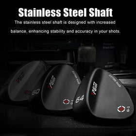 PGM wedge with low-CG heads delivers forgiving feel on imperfect contact.