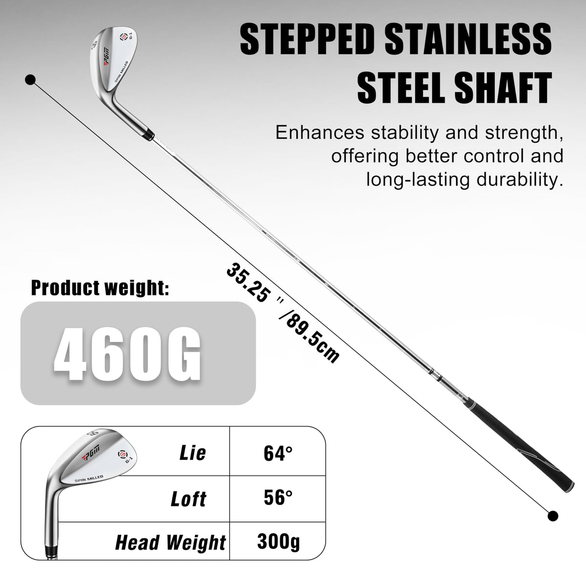 PGM stainless steel wedges offer durability and corrosion resistance for long-term play
