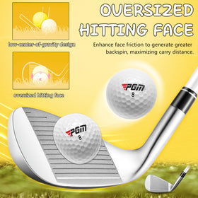 PGM graphite shafts lighten the clubs for easier handling and swing speed