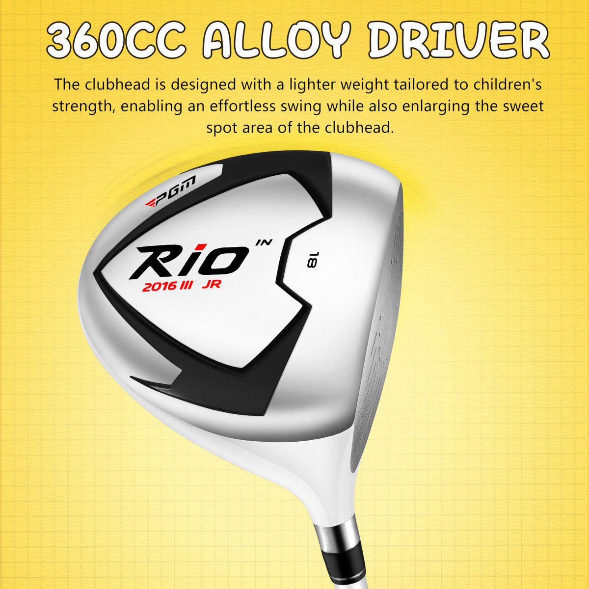 PGM junior irons with wide forgiving face improve accuracy on short approach shots