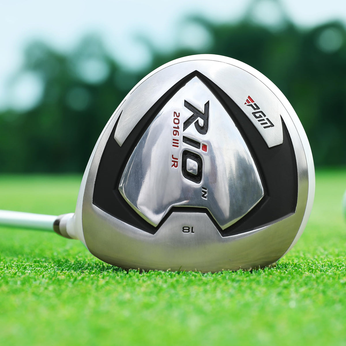 PGM junior irons 7 and S with forgiving faces and lighter weight for kids.