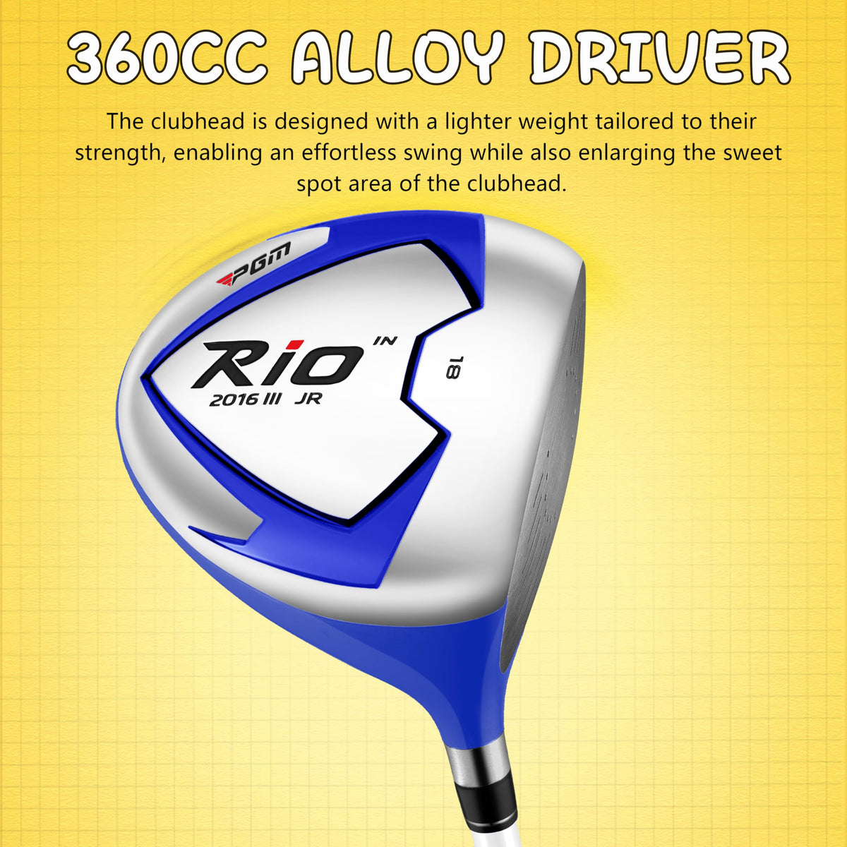 PGM junior irons 7-S with forgiving face for accuracy