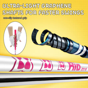 PGM junior graphite shafts lighten the club for easier junior swing.