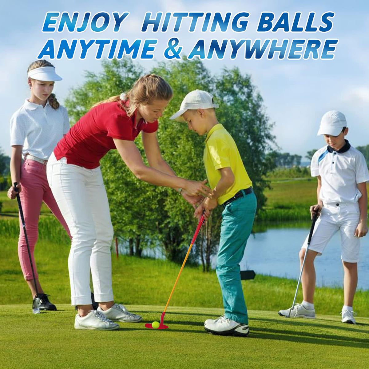 PGM junior putter designed for indoor and outdoor practice sessions.