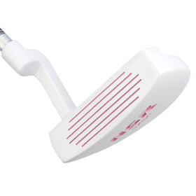 PGM junior youth putter left-handed in white pink promotes beginner-friendly balance for accurate putts