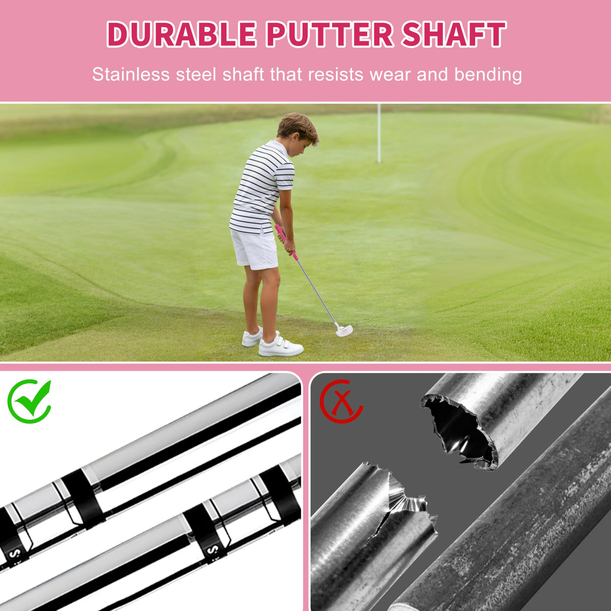 PGM Kids Junior Putter bright colors design for easy identification