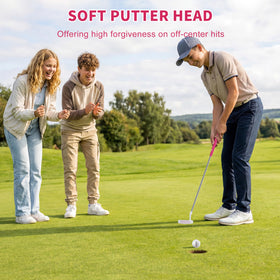 PGM Kids Junior Putter grooved face promotes smooth roll