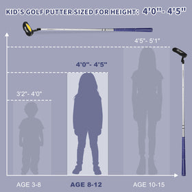 PGM Kids Junior Putter head design promotes smooth ball roll and balance.