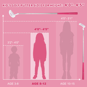 PGM Kids Junior Putter with plumber neck supports visual alignment