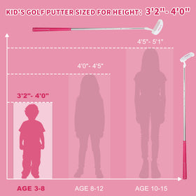 PGM left-handed alignment lines help kids aim more accurately on short putts.