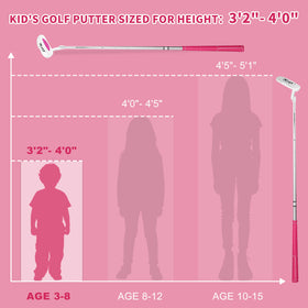 PGM Kids Putter right-handed design fits junior players for easy use.