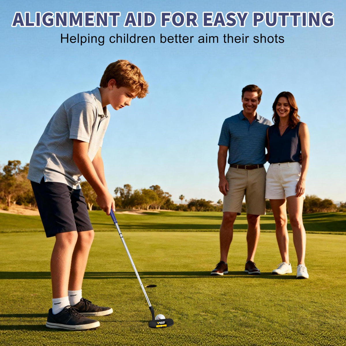 PGM Kids Putter soft grip reduces hand fatigue during practice.