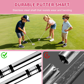 PGM Kids Putter stainless shaft offers durable, long-lasting use.