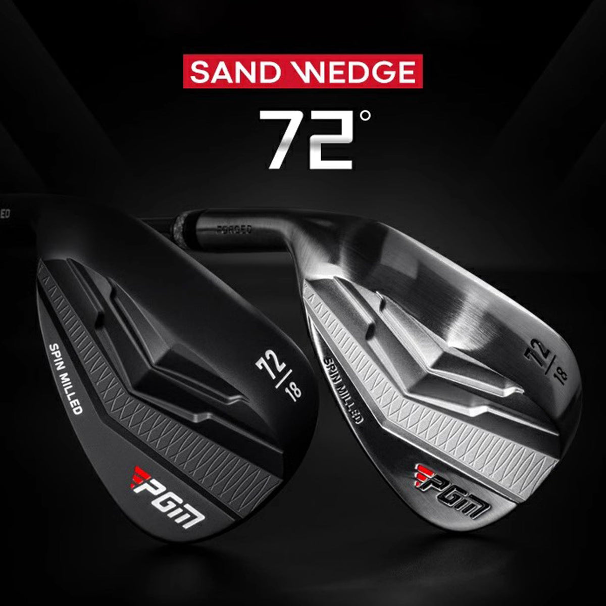 PGM left-handed wedge with CNC grooves boosts backspin on greens.