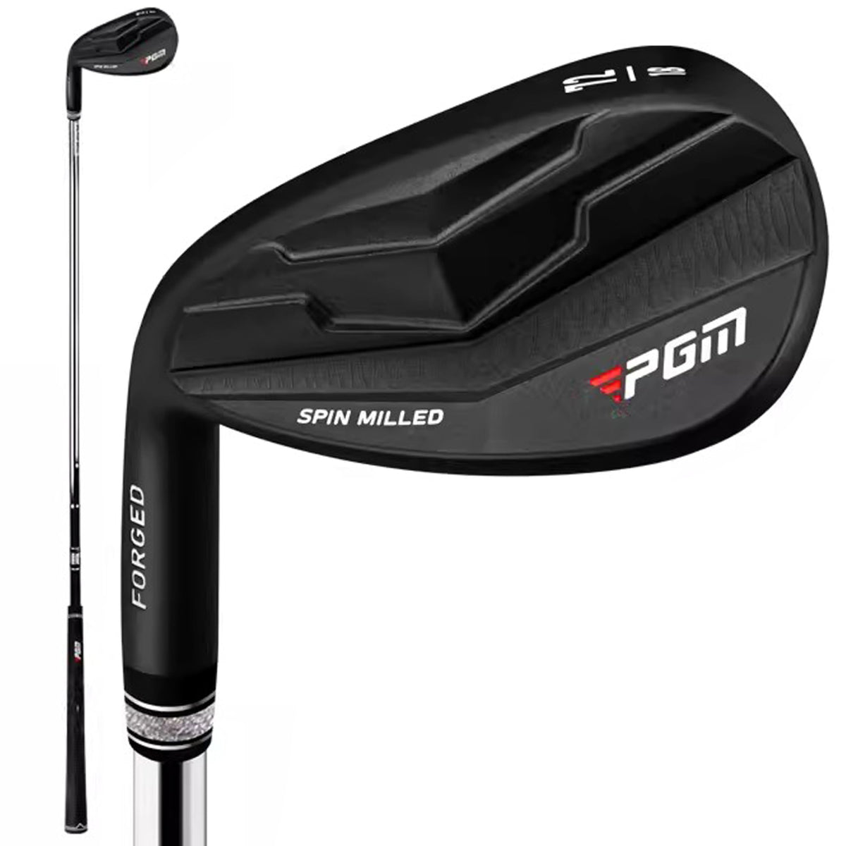 PGM Left Handed Wedge 72° face texture for precise backspin in bunkers.
