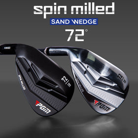 PGM Left Handed Wedge 72deg grooves improve grip on soft sand.