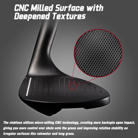 PGM Left Handed Wedge non-slip grip provides secure control.