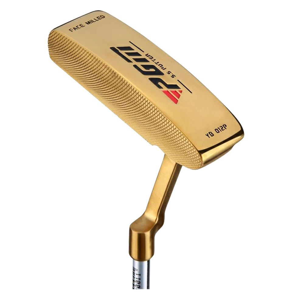 PGM men's left-handed putter with gold finish emphasizes alignment and feel on greens