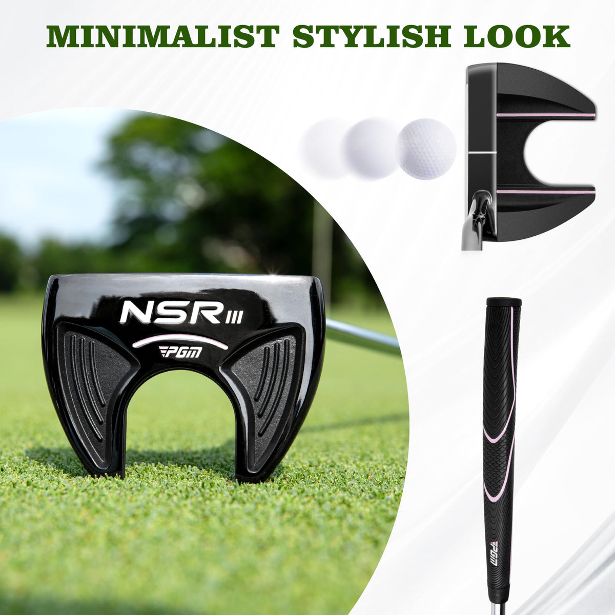 PGM minimalist women’s putter design pairs style with performance.